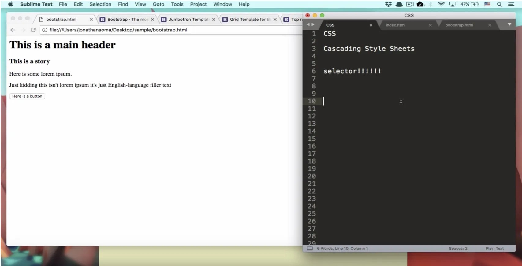 lazy web bootstrap