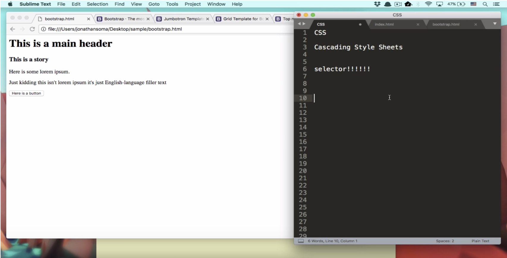 lazy web bootstrap