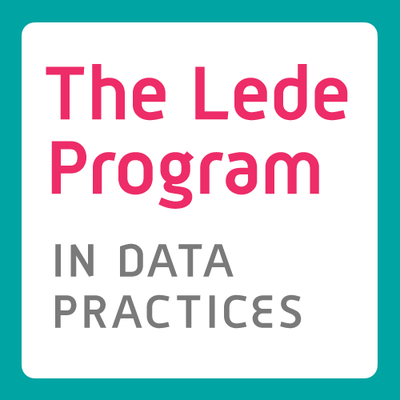 The Lede Program logo white background in green box